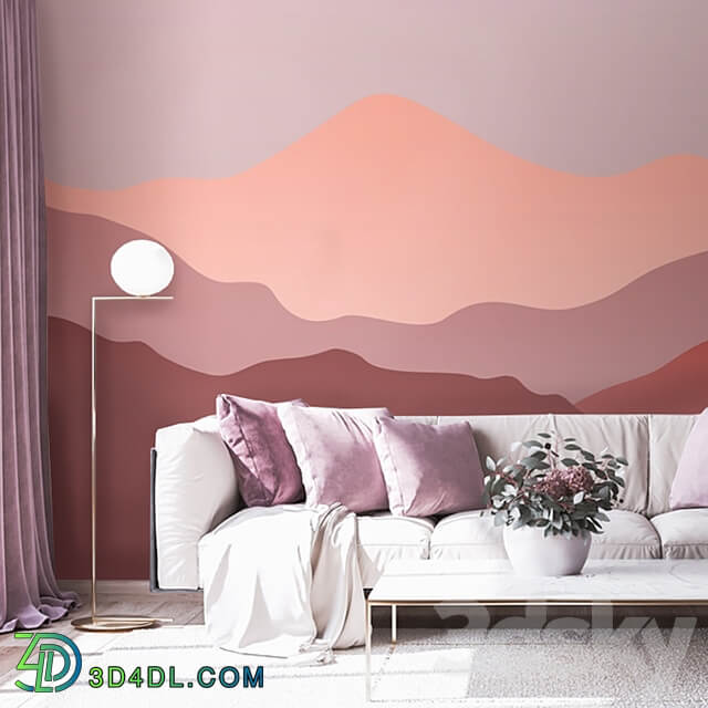 Wallpapers Mountains Designer wallpapers Panels Photomurals Fresco 3D Models