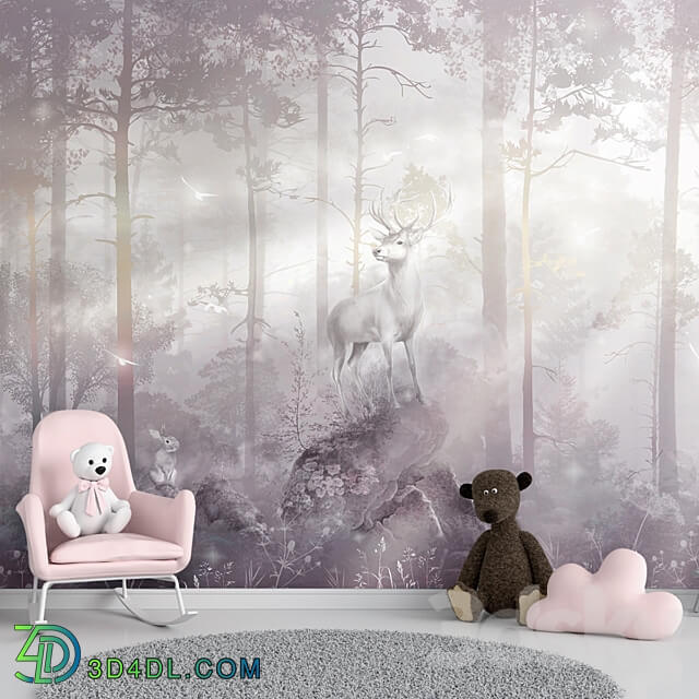 Wallpapers Fairy Forest Designer wallpapers Panels Photowall paper Mural 3D Models