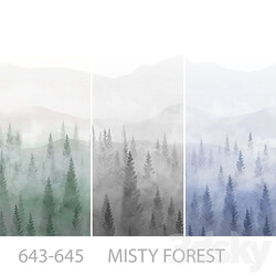 Wallpapers Misty Forest Designer wallpapers Panels Photowall paper Mural 3D Models 