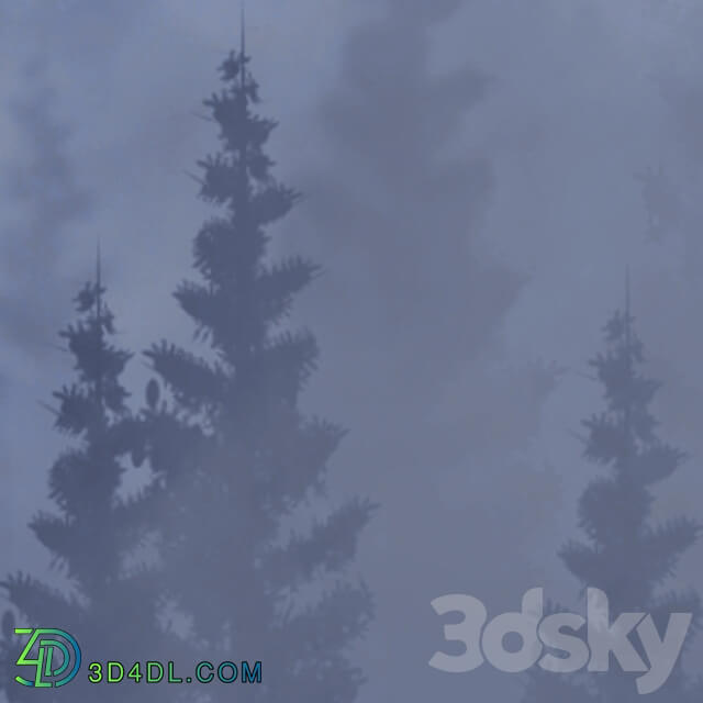 Wallpapers Misty Forest Designer wallpapers Panels Photowall paper Mural 3D Models