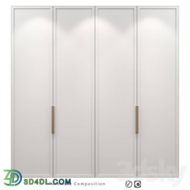 Furniture composition 220 Wardrobe Display cabinets 3D Models