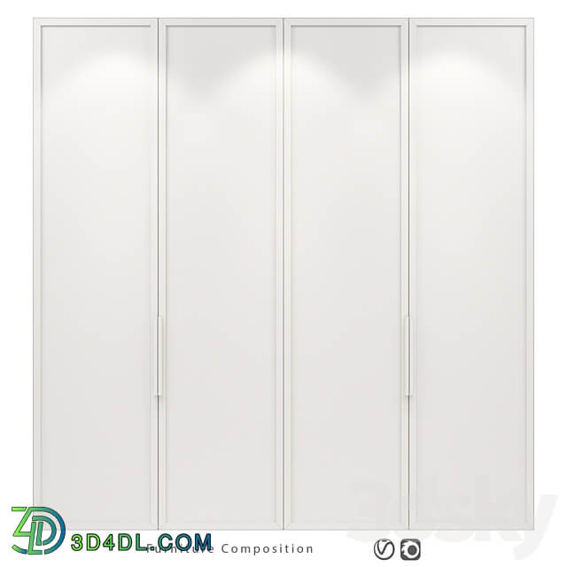 Furniture composition 220 Wardrobe Display cabinets 3D Models