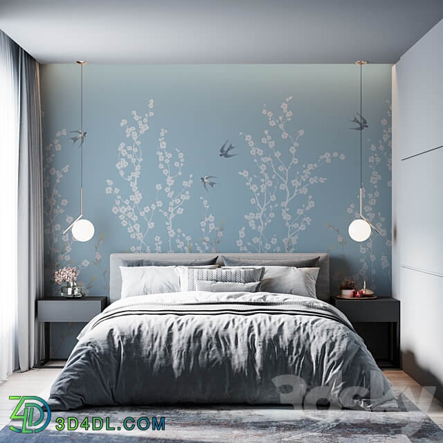 Wallpapers Spring Air Designer wallpapers Panels Photowall paper Mural 3D Models