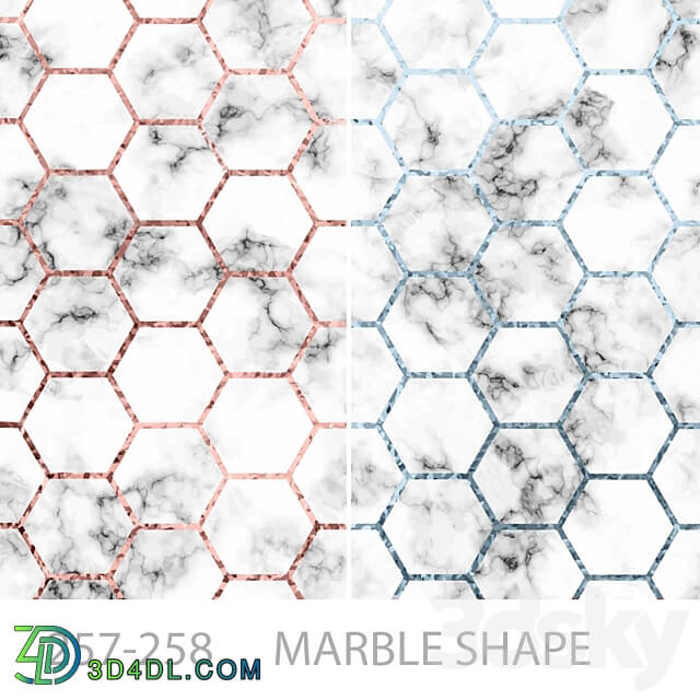 Wallpapers Marble Shape Designer Wallpapers Panels Photomurals Mural 3D Models