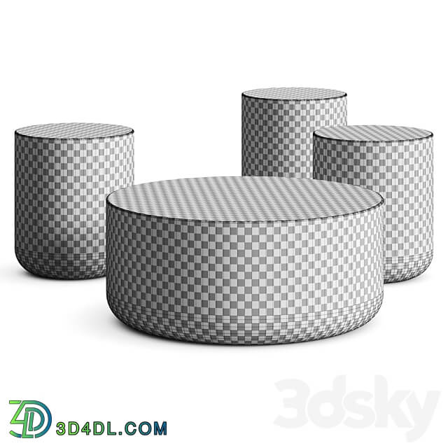 Cimento Zitella Coffee Tables 3D Models