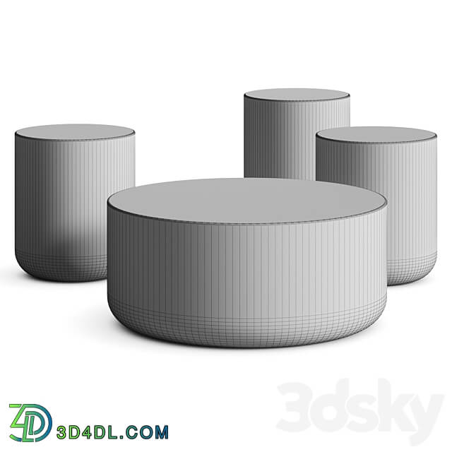Cimento Zitella Coffee Tables 3D Models
