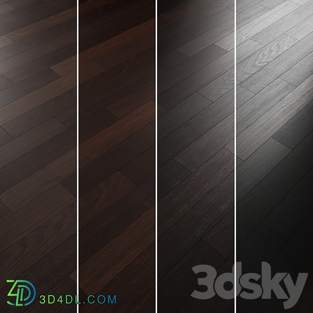 Oak Flooring Set 013 3D Models