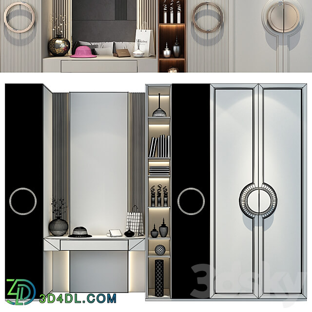 Furniture composition 549 Wardrobe Display cabinets 3D Models