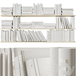 Set of books Books Beige 1 3D Models 