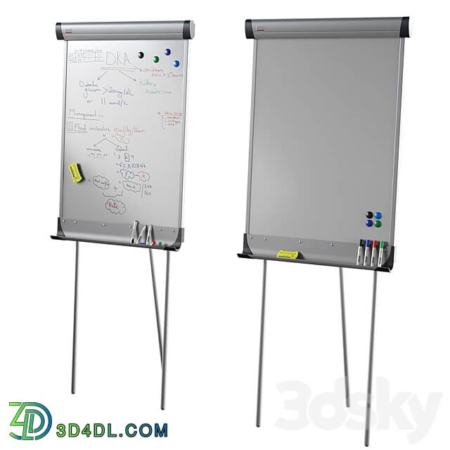 Office presentation set 1 Macbook air 2022 OLED65CXRLA LG CX 65 4K Smart OLED Marker board magnetic partition flipchart Office furniture 3D Models