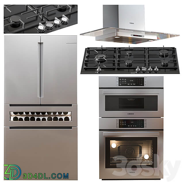 Bosch Appliance Set 3D Models