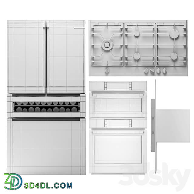 Bosch Appliance Set 3D Models