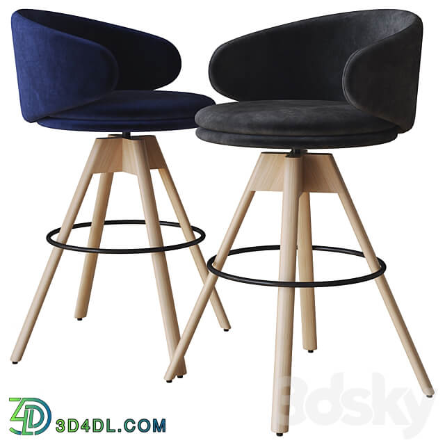 swivel stool belle st by arrmet 3D Models