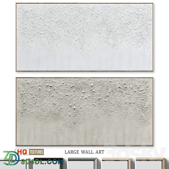 Panoramic Textured Plaster Wall Art C 577 3D Models