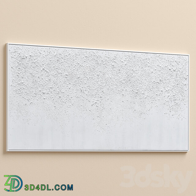 Panoramic Textured Plaster Wall Art C 577 3D Models