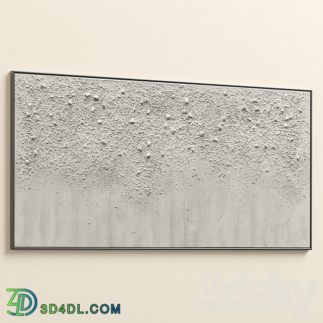 Panoramic Textured Plaster Wall Art C 577 3D Models