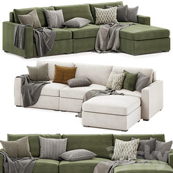 Maxwell modular sofa chaise sectional 3D Models 