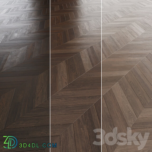 Oak parquet 12 colors. 3D Models