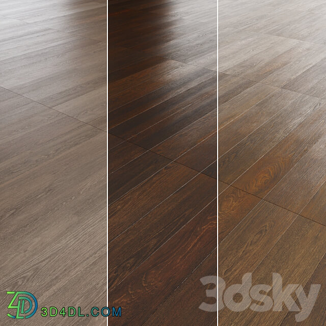 Oak parquet 12 colors. 3D Models