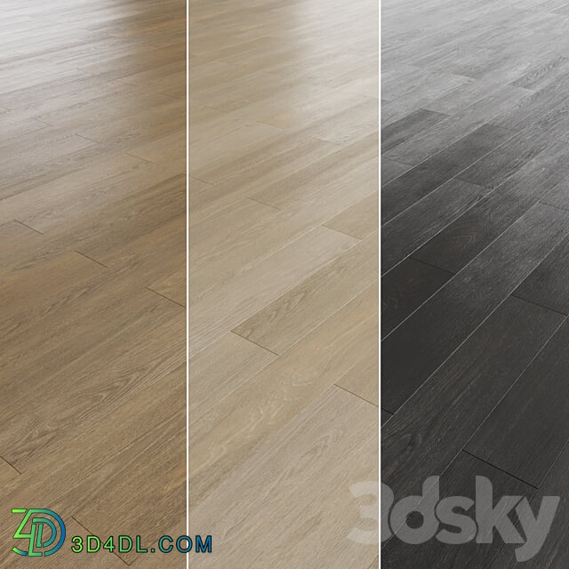 Oak parquet 12 colors. 3D Models