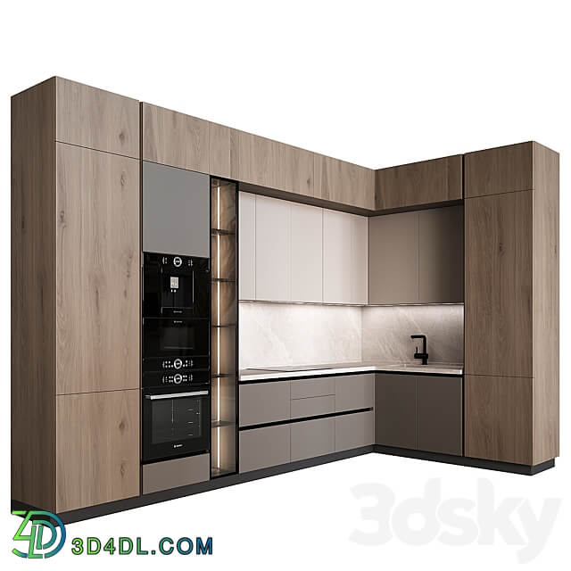 Kitchen in modern style 04 Kitchen 3D Models