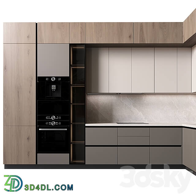 Kitchen in modern style 04 Kitchen 3D Models