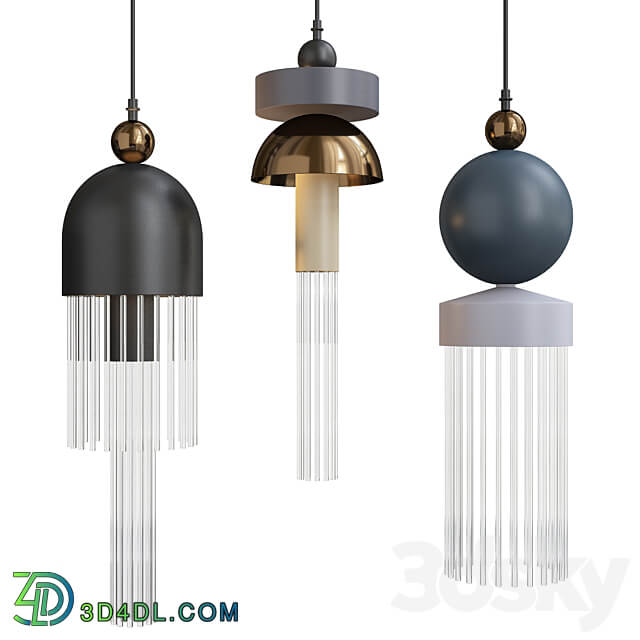 Pleiades Pendant light 3D Models