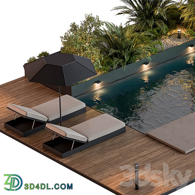 Landscape Furniture with Pool 69 Other 3D Models