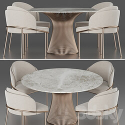Dining set 14 Table Chair 3D Models 