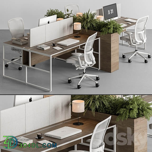 Employee Set Office Furniture 371 3D Models