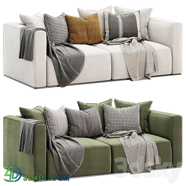 shangai 3 seater sofa by poliform 3D Models