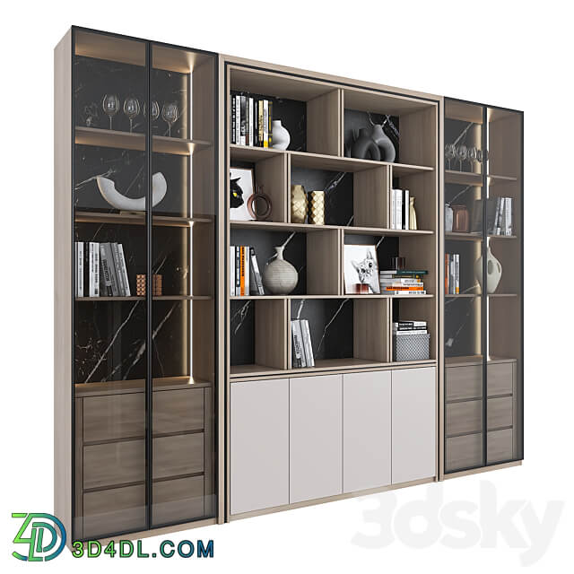 Furniture composition 33 Wardrobe Display cabinets 3D Models