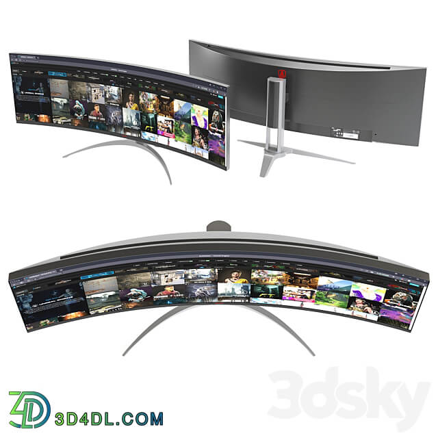 Widescreen Monitor PC other electronics 3D Models