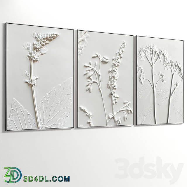 Abstract Painting Set of 3 pieces No 18 3D Models