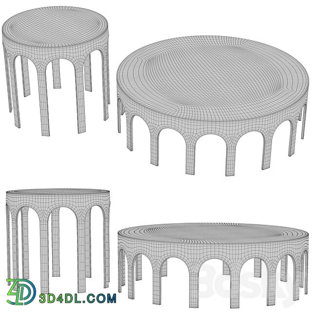 Gardini coffee tables by Eichholtz 3D Models