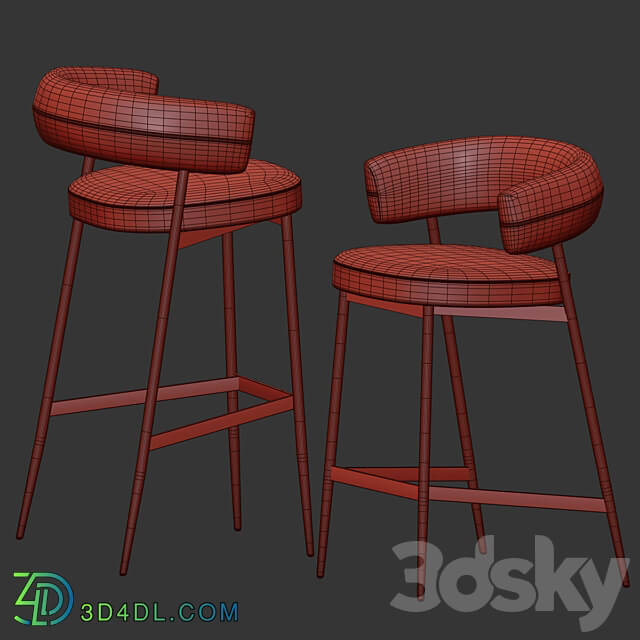 Nena Bar Stool 3D Models