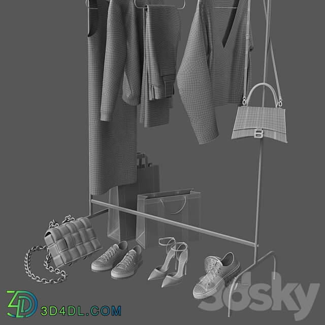 Clothes bags and shoes Clothes 3D Models