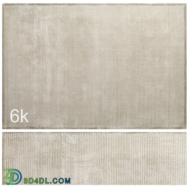 Carpet set 24 Beige Wool Rug 6K 3D Models