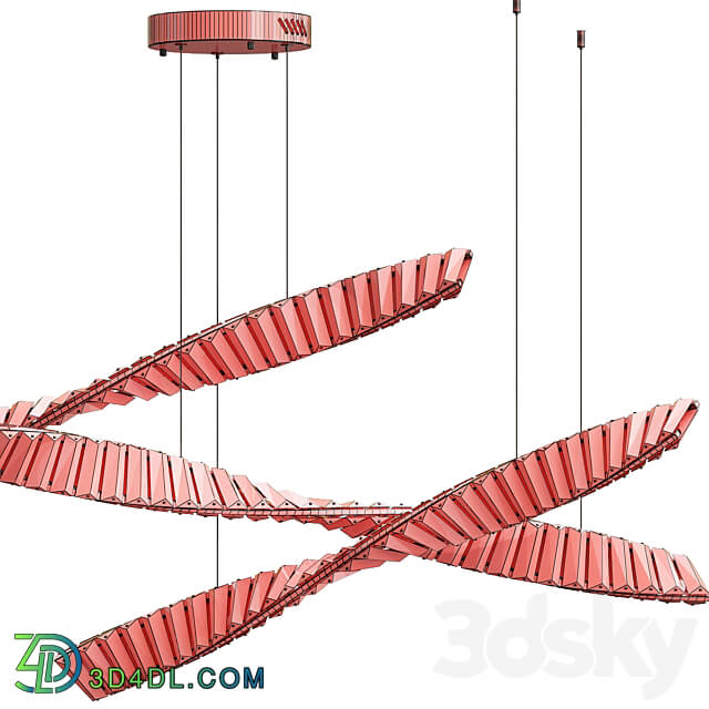 Rectangular Pendant Linear Pendant light 3D Models