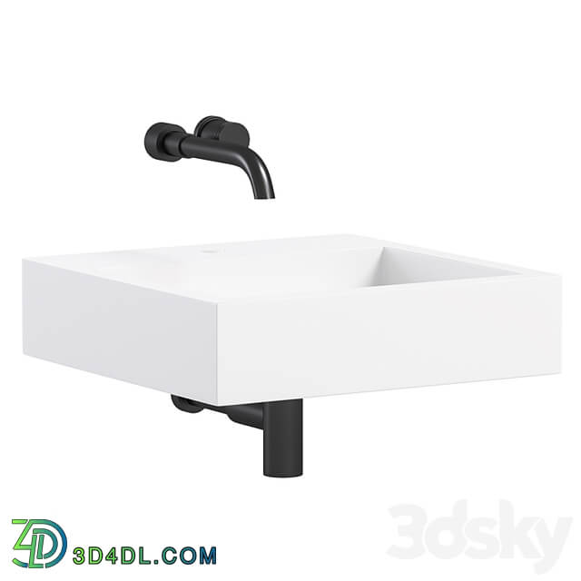 AURA WALL HUNG STONE BASIN