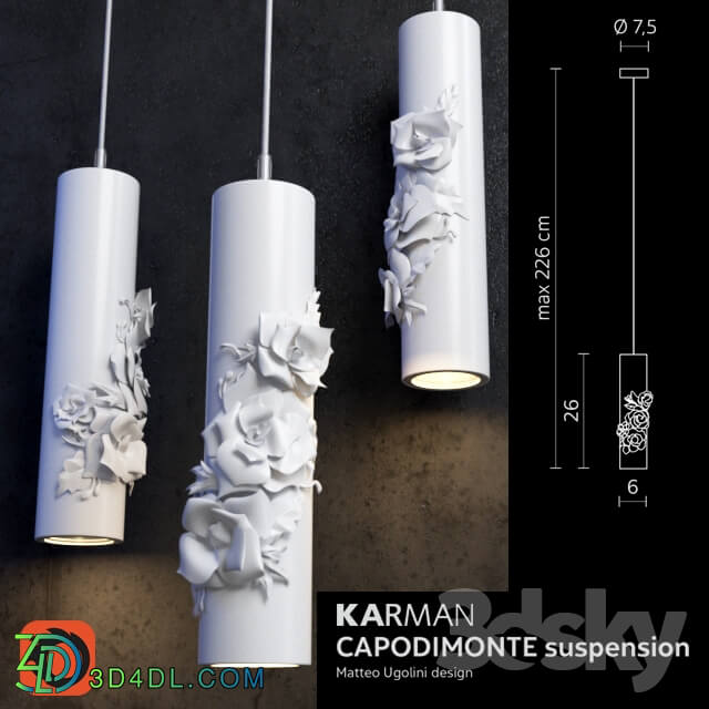 kARMAN CAPODIMONTE Pendant light 3D Models