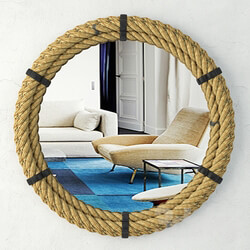 Rope Framed Industrial Mirror 