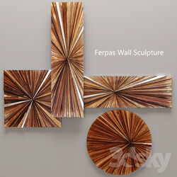 Ferpas Wall Sculpture wall decor plank panels wooden decor boards wooden wall panel slats picture mural Other decorative objects 3D Models 