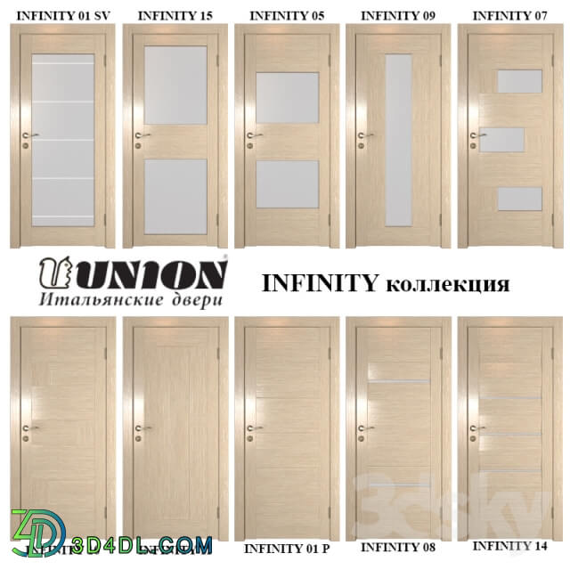 Union Doors 10 pcs. 16 colors Infinity Collection