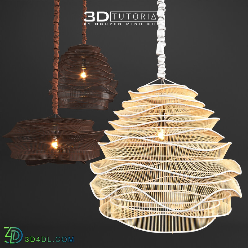 Roost bamboo cloud chandeliers modelbyNguyenMinhKhoa