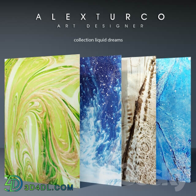 Other decorative objects Art panel quot Alex Turco quot collection quot liquid dreams quot 