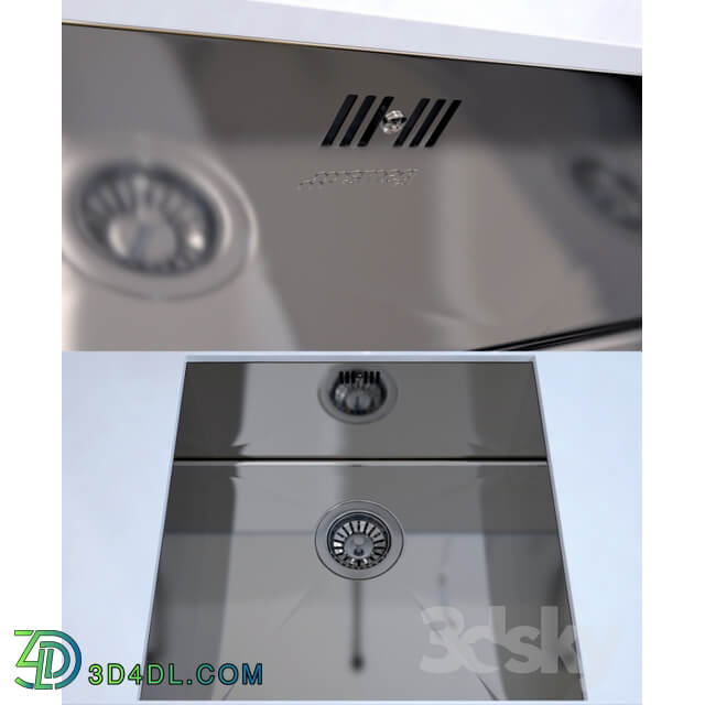 Kitchen sink and faucet Smeg Faucet 3D Models