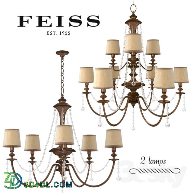 Feiss Clarissa Collection Pendant light 3D Models