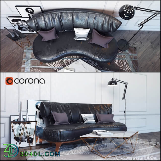 Decorative set of quot Loft quot with a sofa Flexform
