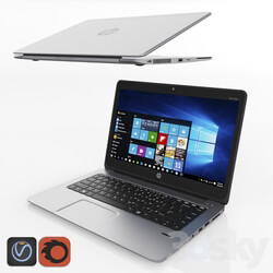 Laptop HP EliteBook Folio 1040 G1 PC other electronics 3D Models 
